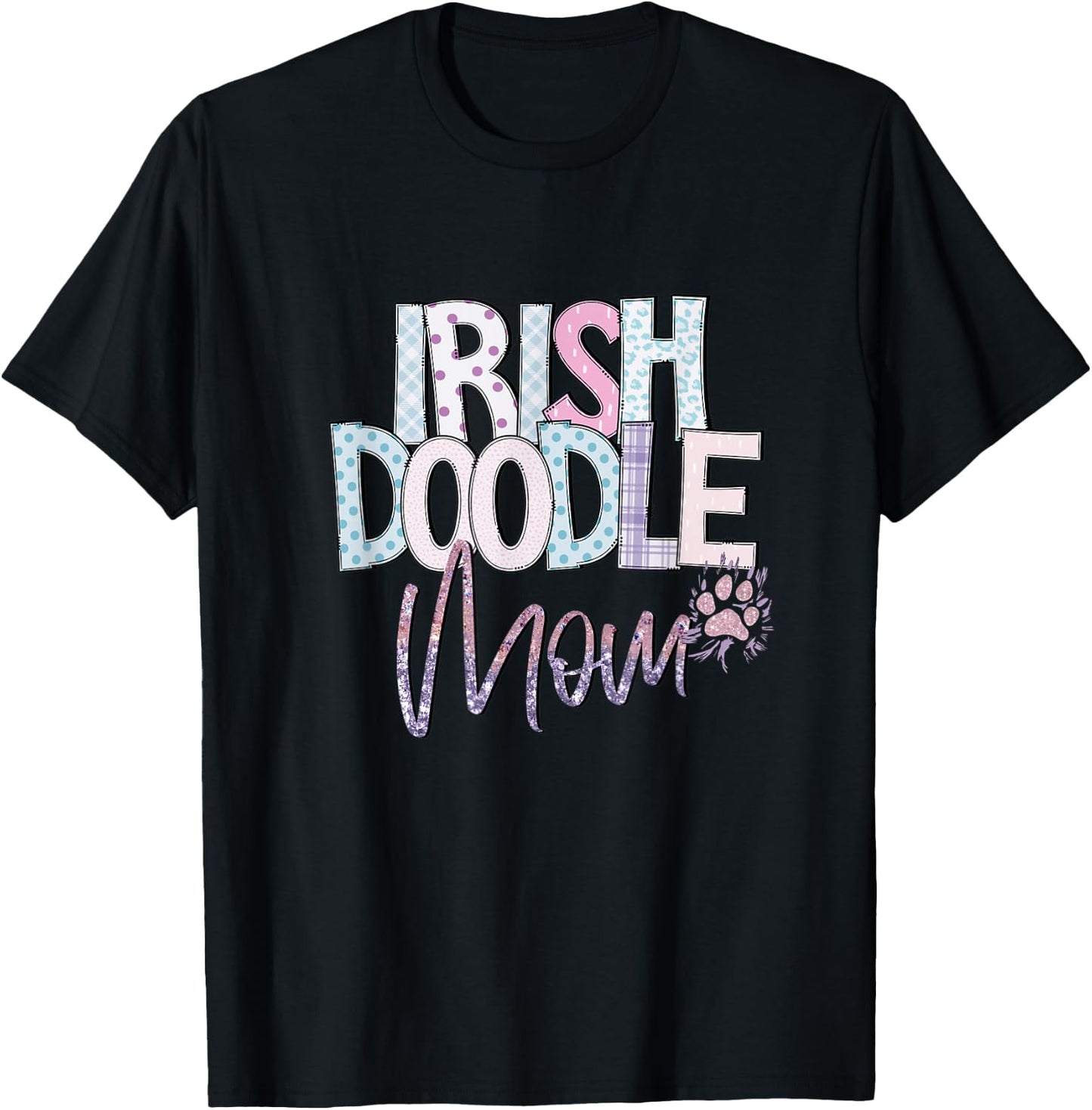 Irish Doodle Mom T-Shirt - T-Shirt | Black