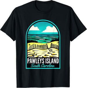 Pawleys Island SC Vintage T-Shirt - T-Shirt | Black