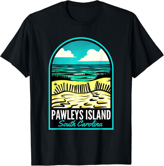 Pawleys Island SC Vintage T-Shirt - T-Shirt | Black