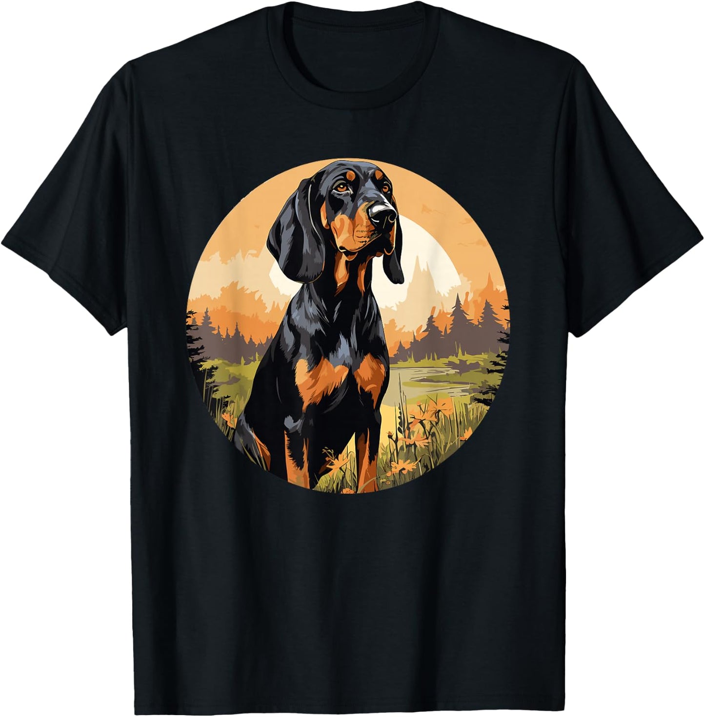 Black and Tan Coonhound Dog Black and Tan Coonhound T-Shirt - T-Shirt | Black