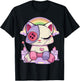 Pastel Goth Kawaii Menhera Sad Creepy Voodoo Doll Cat T-Shirt - T-Shirt | Black