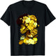 Beautiful Black Woman Afro Queen African Art Yellow Flowers T-Shirt - T-Shirt | Black