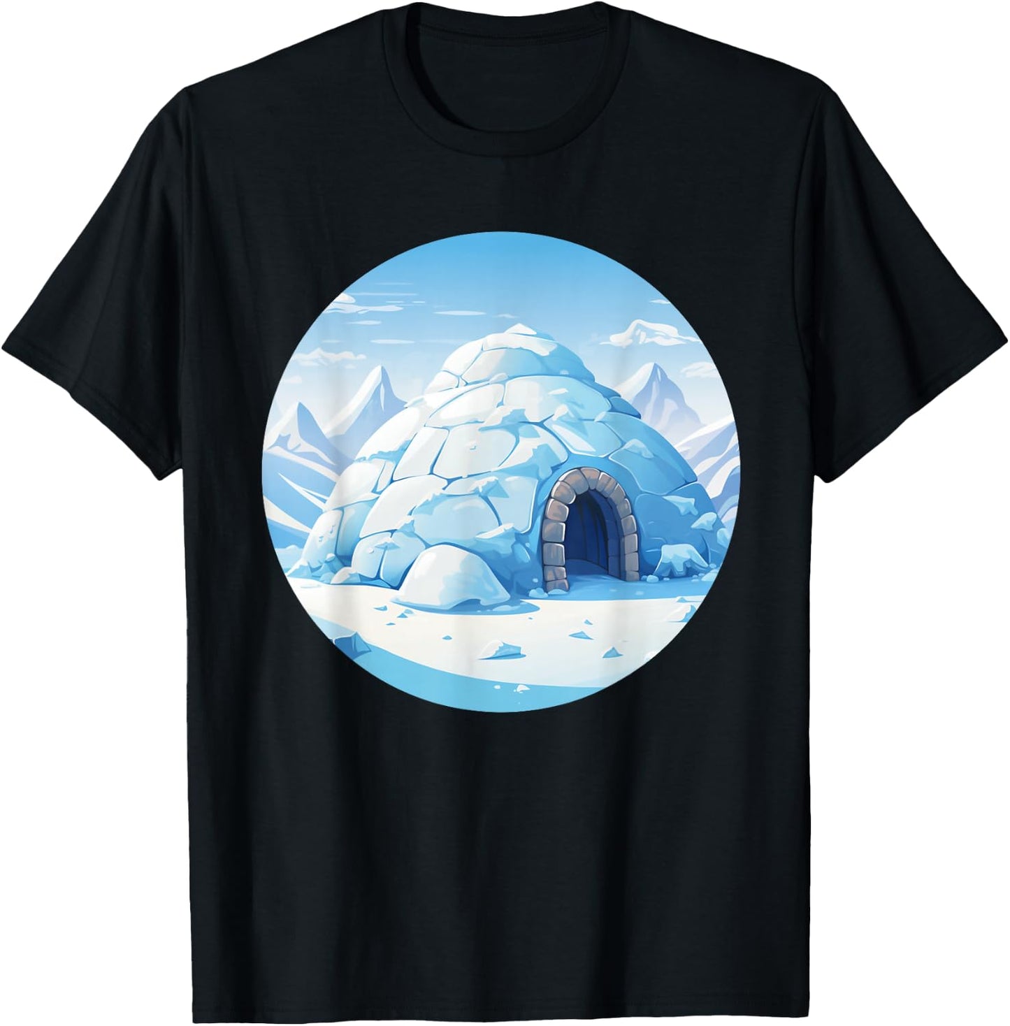 Funny snow Igloo Costume for Boys and Girls T-Shirt - T-Shirt | Black