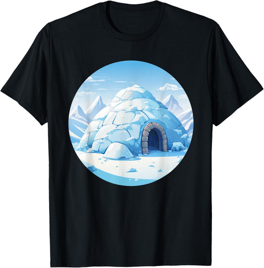 Funny snow Igloo Costume for Boys and Girls T-Shirt - T-Shirt | Black