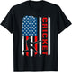 Cricket USA American Flag Cricket Player T-Shirt - T-Shirt | Black