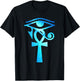 Ankh Eye of Horus Ancient Egyptian Symbol Galaxy Crux Ansata T-Shirt - T-Shirt | Black