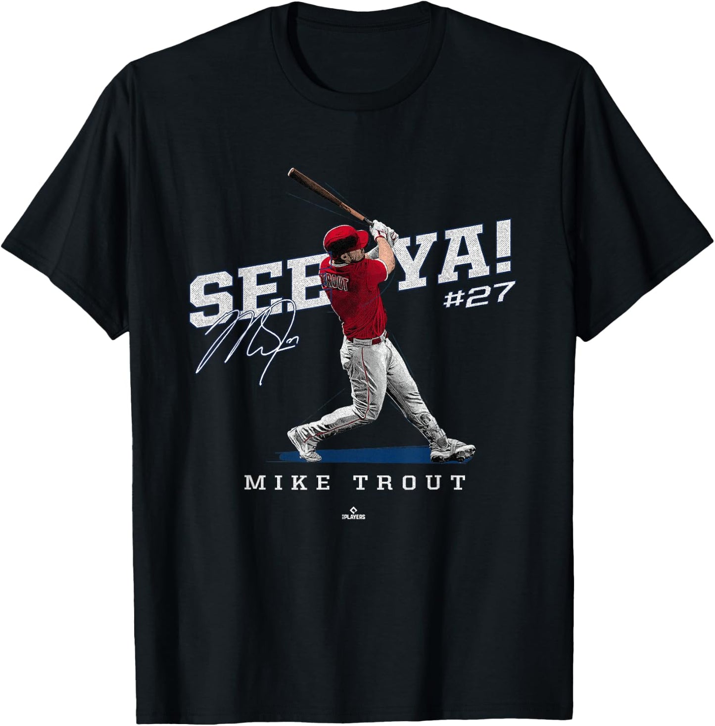 See Ya! Mike Trout Los Angeles MLBPA T-Shirt - T-Shirt | Black