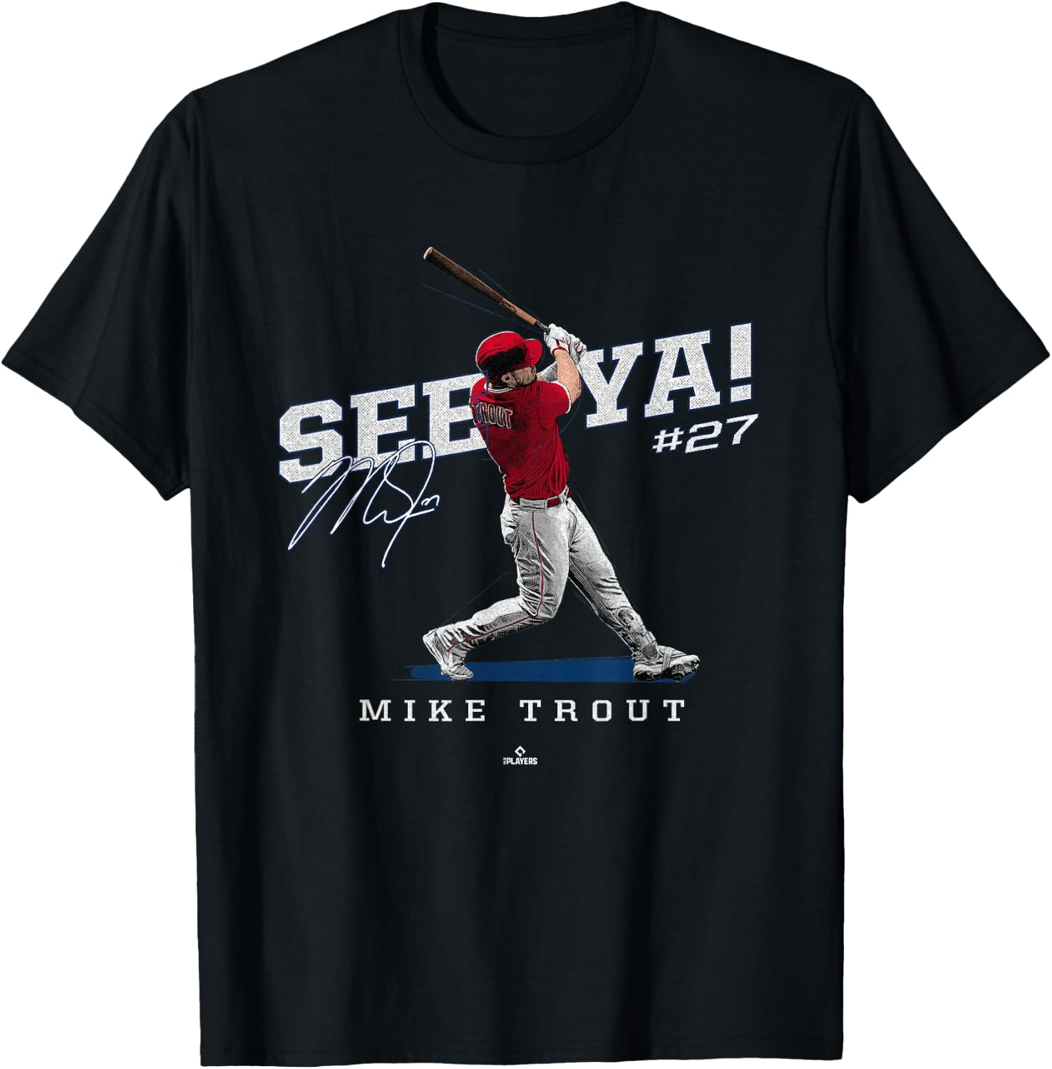 See Ya! Mike Trout Los Angeles MLBPA T-Shirt - T-Shirt | Black