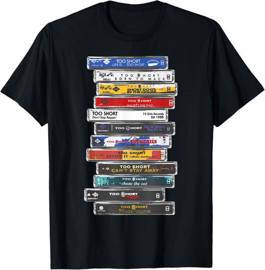 Too Short - Cassette Stack T-Shirt - T-Shirt | Black