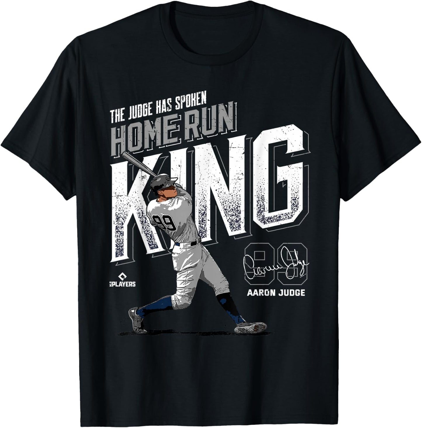 Home Run King Aaron Judge New York MLBPA T-Shirt - T-Shirt | Black