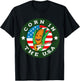 Corn In The USA Pun - American Flag Corncob Joke T-Shirt - T-Shirt | Black