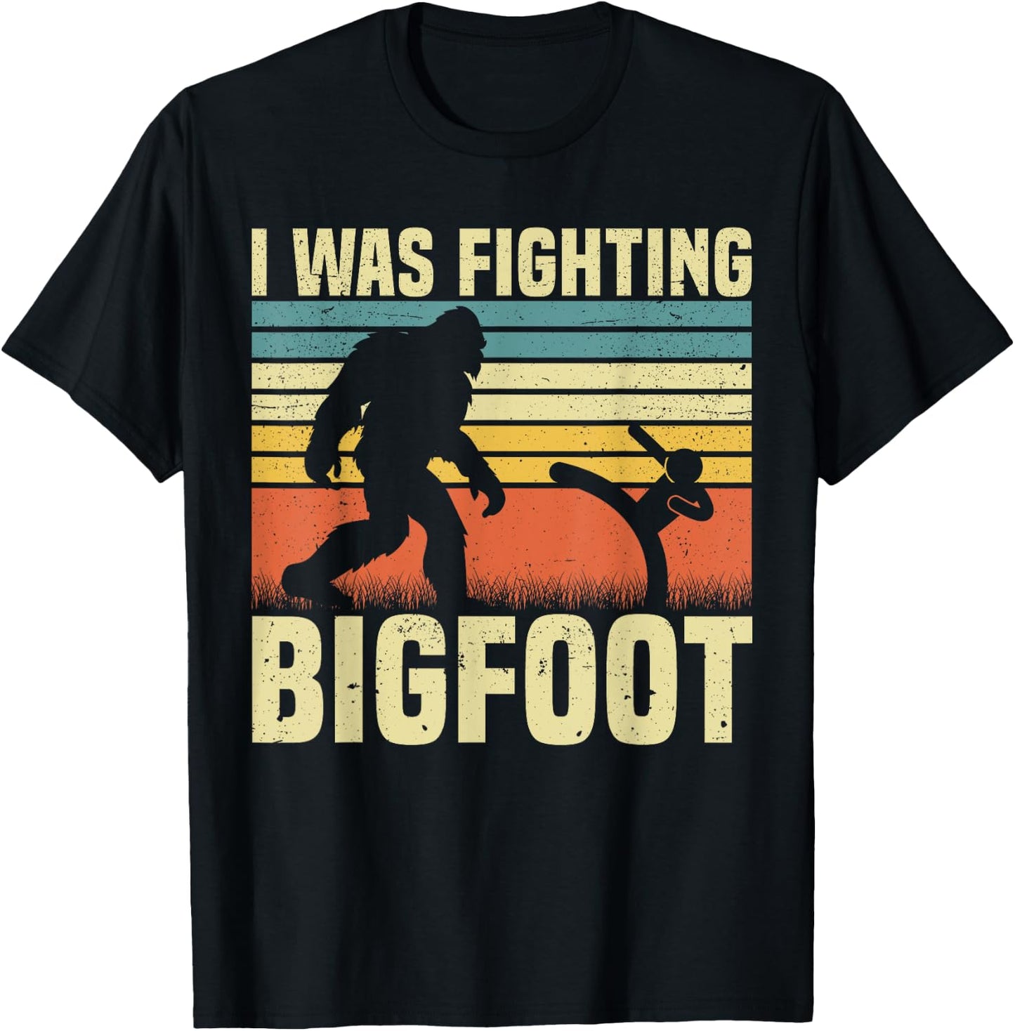 I Was Fighting Bigfoot PWD Funny Broken Leg Arm Wheelchair T-Shirt - T-Shirt | Black