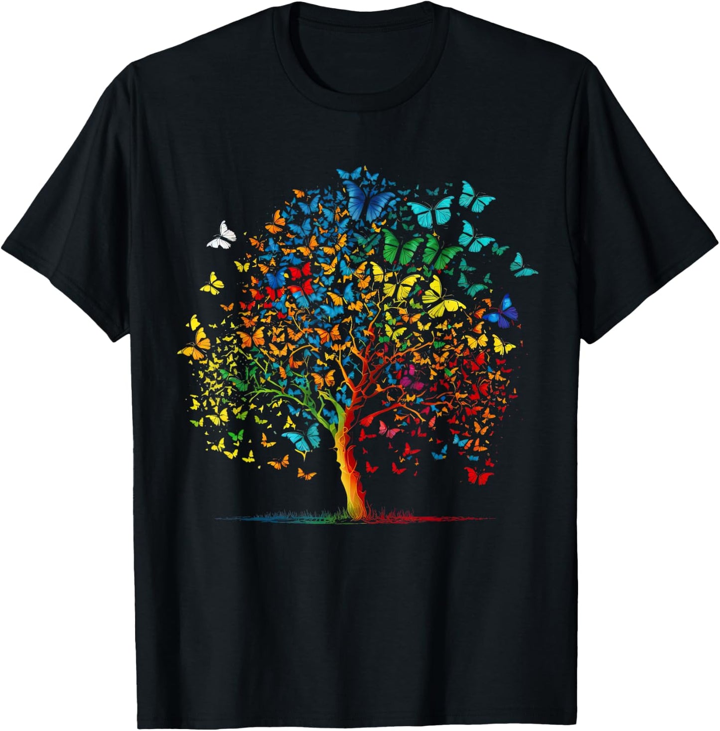 Butterfly Tree funny butterfly T-Shirt - T-Shirt | Black