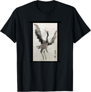 Sumie Crane T-Shirt - T-Shirt | Black