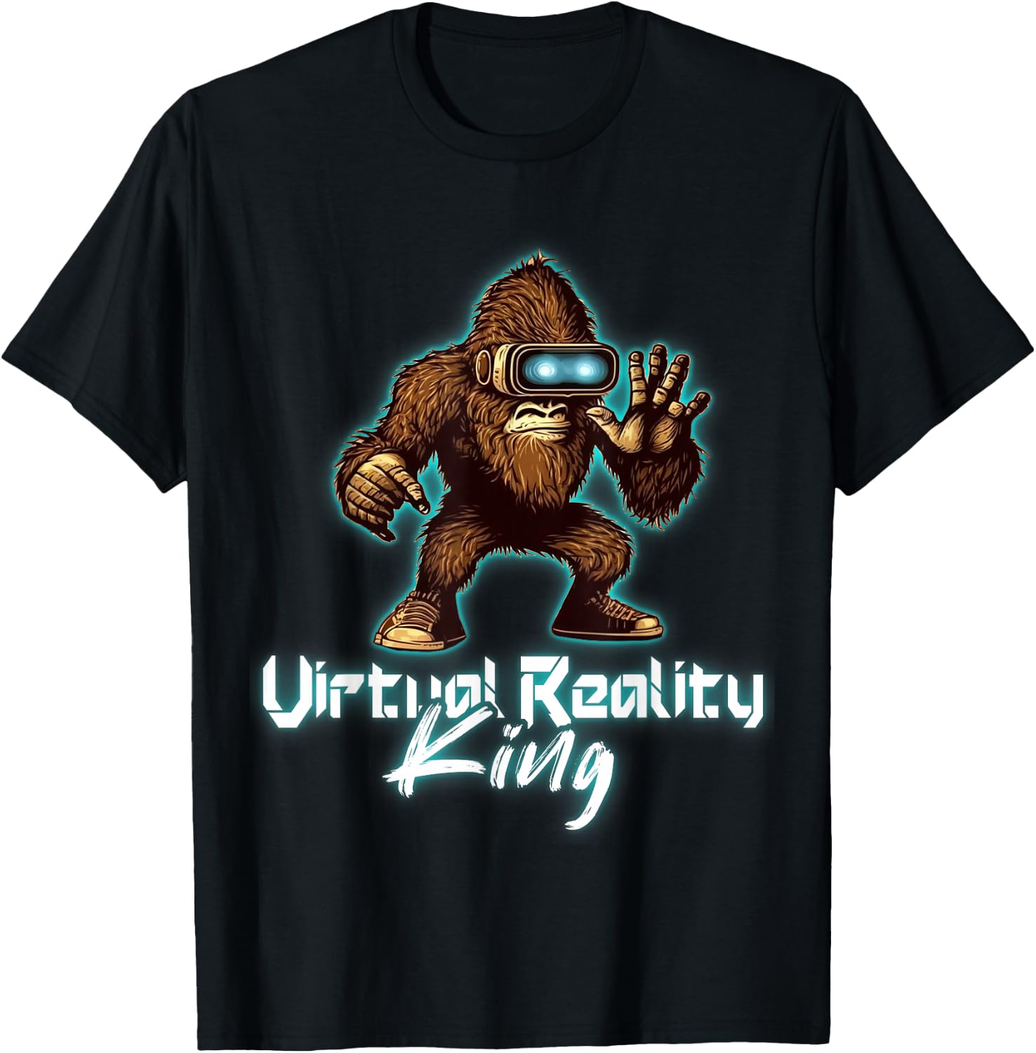 VR Developer Gorilla Virtual Reality King VR GAmer VR Gaming T-Shirt - T-Shirt | Black