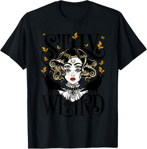 Stay Weird | Rose and The Ravens | Devil Girl T-Shirt - T-Shirt | Black
