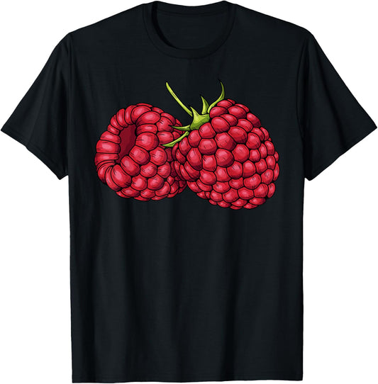 Sweet Raspberry Halloween Fruit Costume Raspberry Team T-Shirt - T-Shirt | Black
