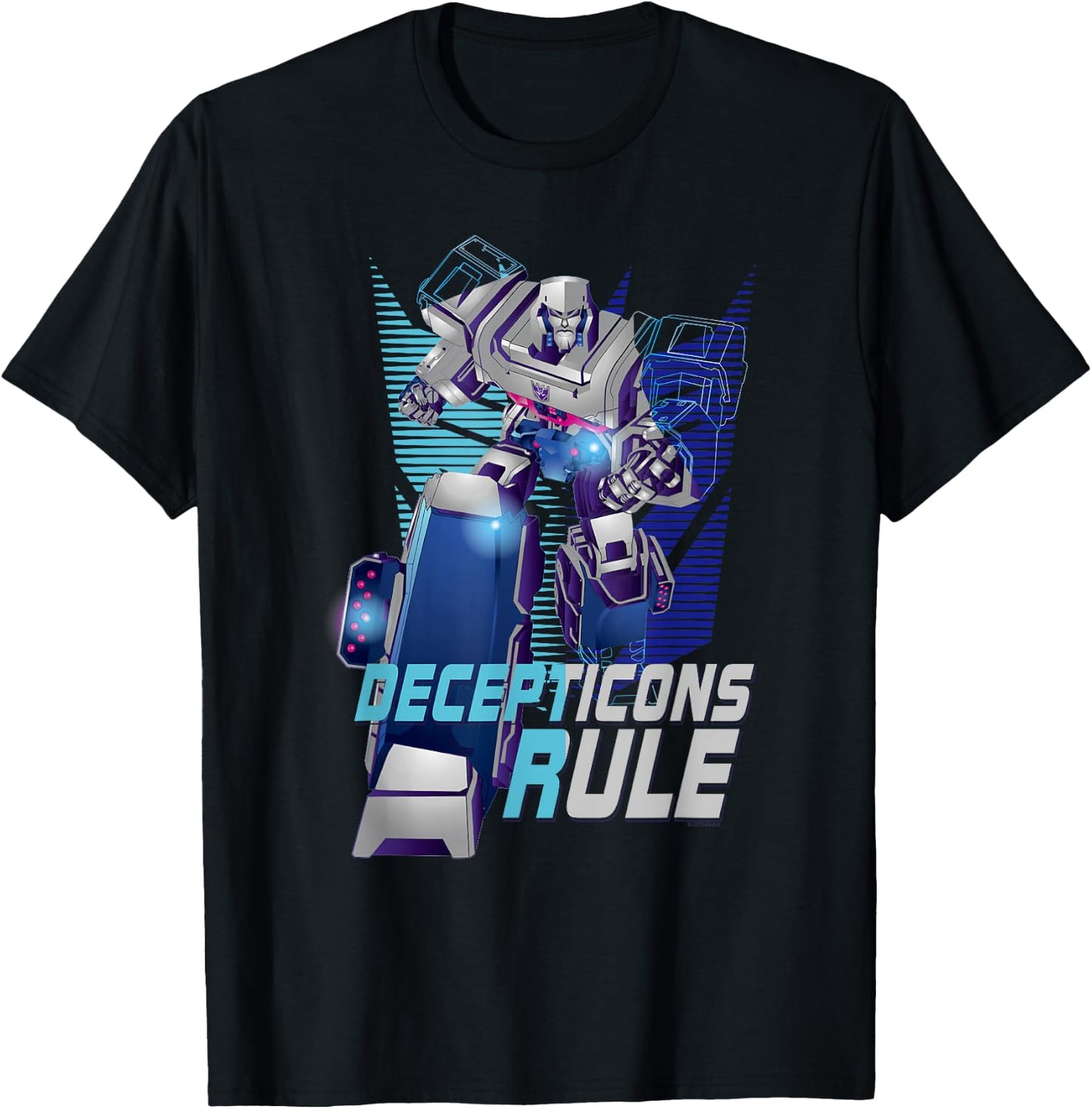 Transformers Megatron Decepticons Rule Epic Logo T-Shirt - T-Shirt | Black