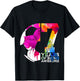 7 Years of Being Awesome Soccer 7th Birthday T-Shirt - T-Shirt | Black