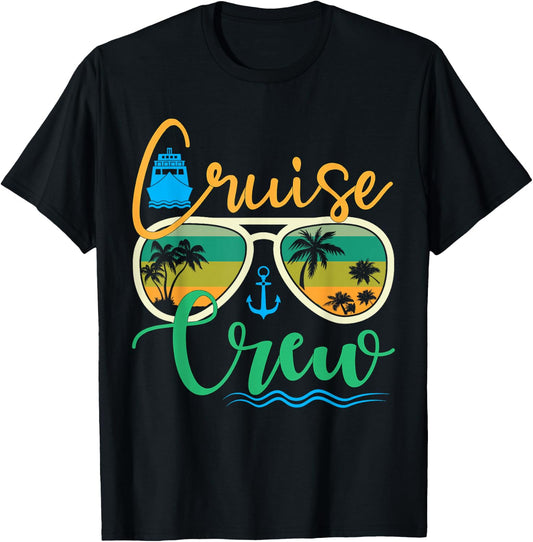 Cruise Crew 2025 Family Vacation Beach Matching Groupe T-Shirt - T-Shirt | Black
