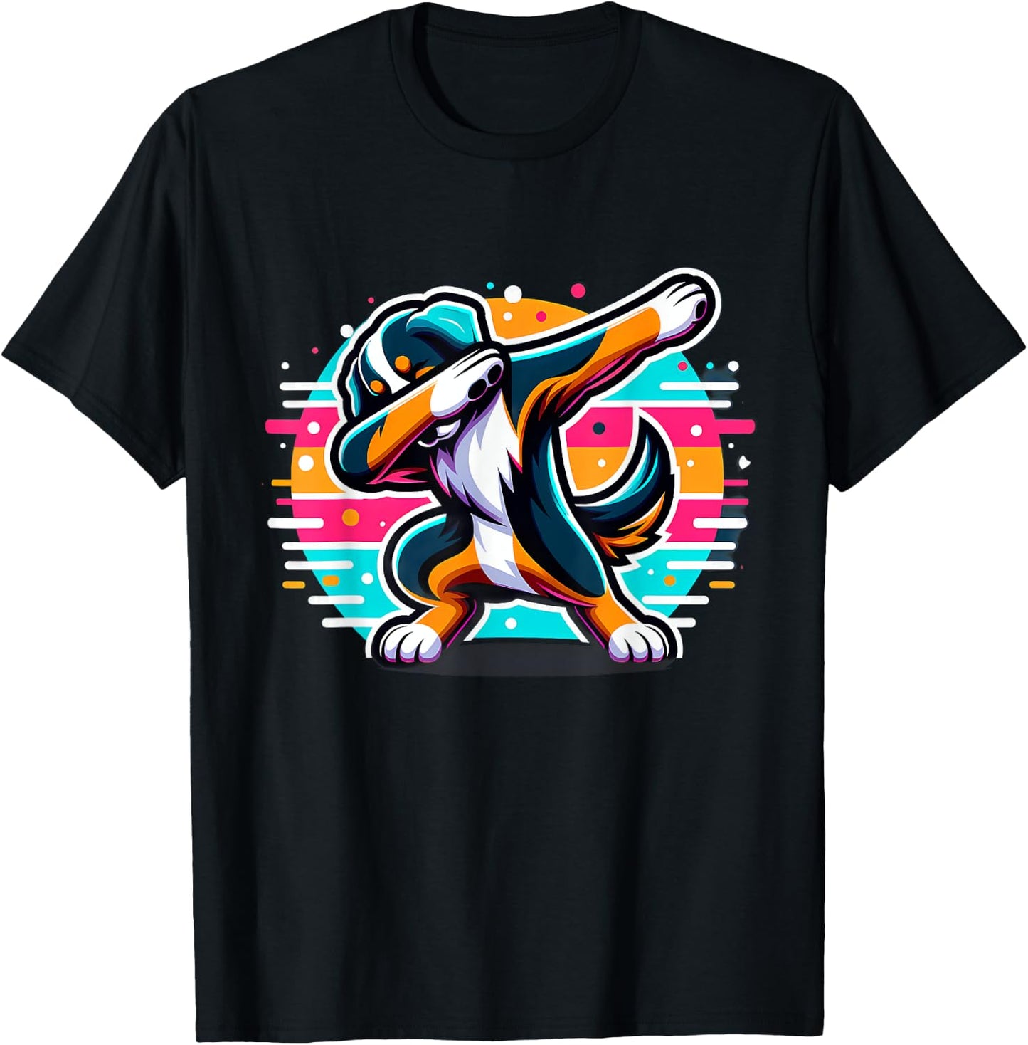 Dabbing Entlebucher Mountain Dog T-Shirt - T-Shirt | Black