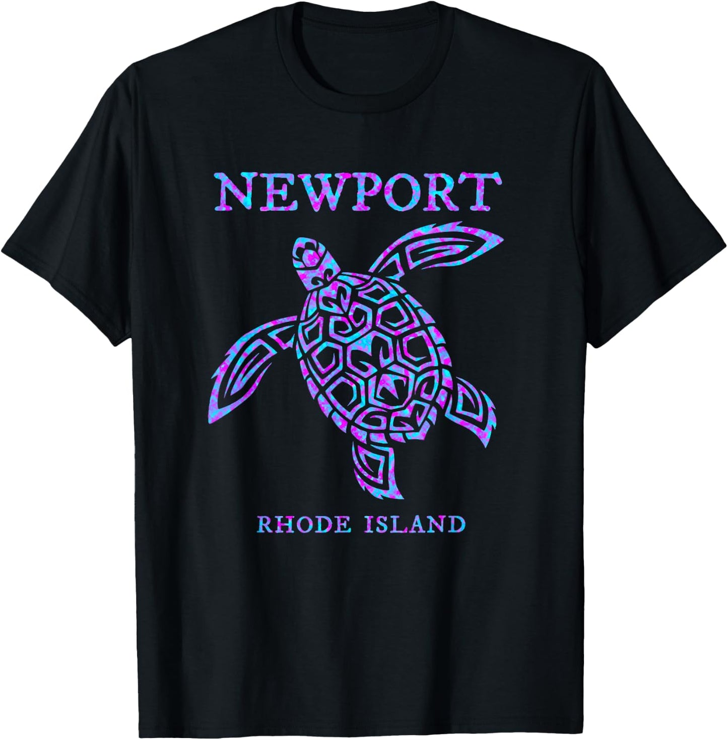 Newport Rhode Island Sea Turtle Boys Girls Souvenir T-Shirt - T-Shirt | Black