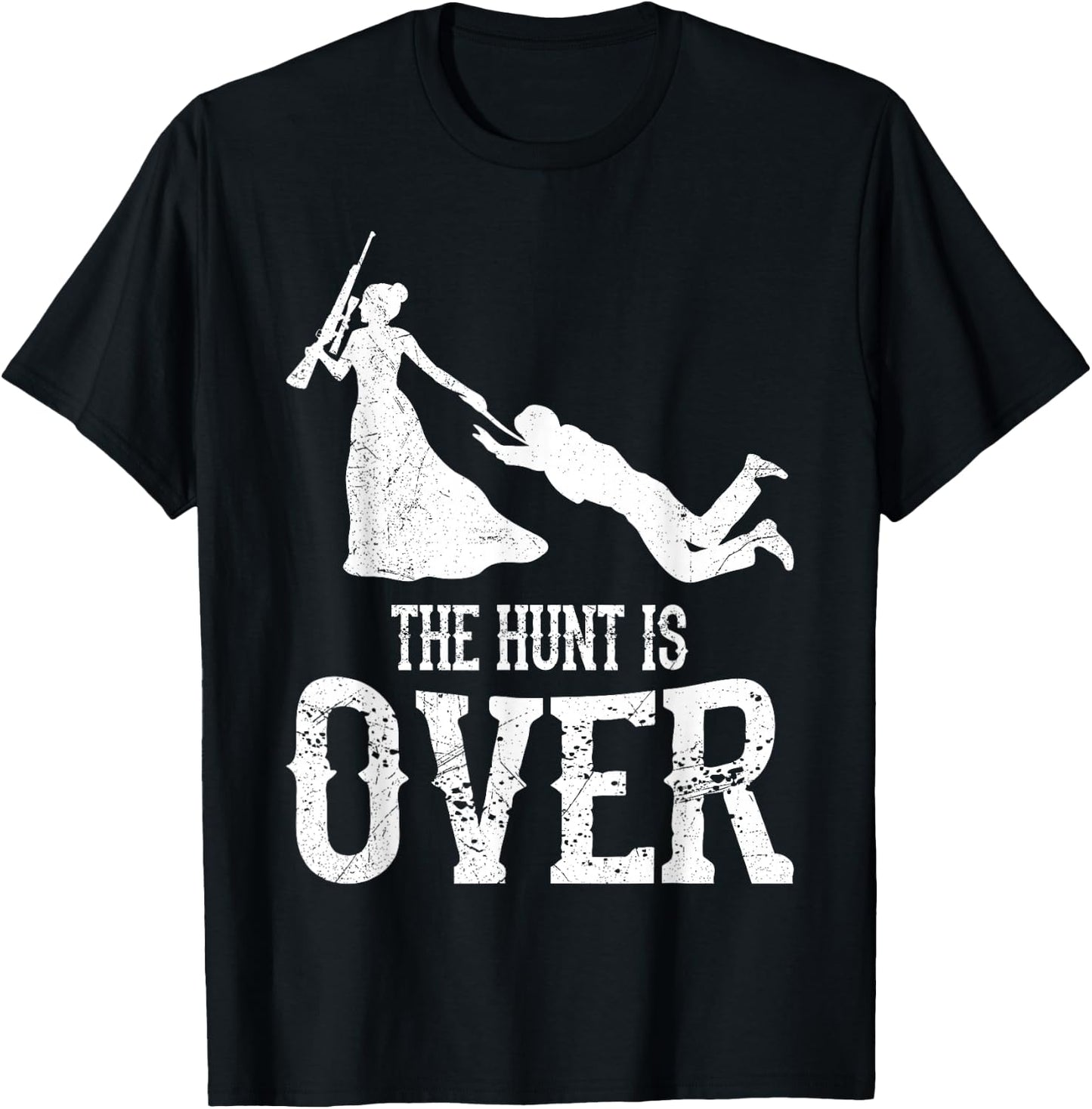 Men's Hunting Wedding Hen Party Bride T-Shirt - T-Shirt | Black