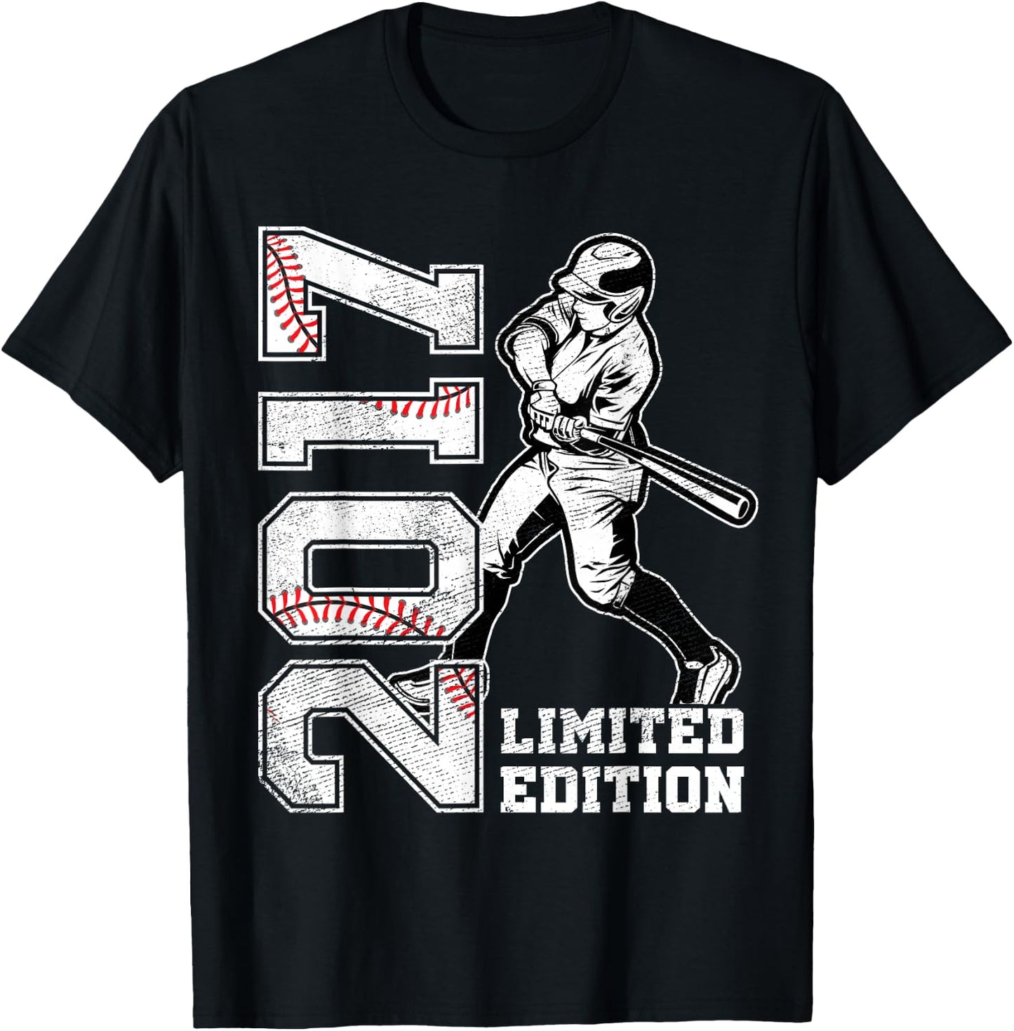 8th Birthday Baseball Limited Edition 2017 8 Years Old T-Shirt - T-Shirt | Black