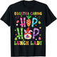 Lunch lady Easter Eggstra Caring School Cafeteria Worker T-Shirt - T-Shirt | Black