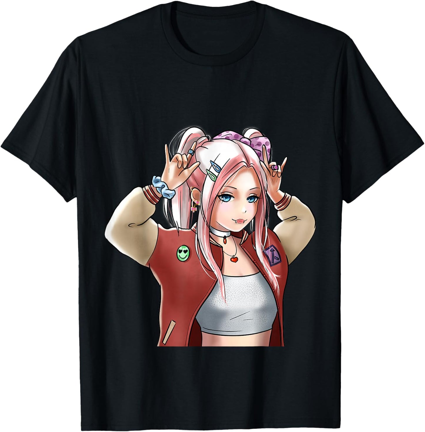 Anime Girl | Otaku Kawaii | Japanese Art Anime T-Shirt - T-Shirt | Black