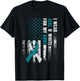 I Wear Teal & White For My Aunt Cervical Cancer Awareness T-Shirt - T-Shirt | Black