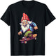 Retro Skateboarding Gnome Skateboard T-Shirt - T-Shirt | Black