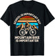 School Is Important But Mountain Bike Is Importanter Biking T-Shirt - T-Shirt | Black