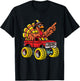 Thanksgiving Turkey Riding Monster Truck Kids Boys T-Shirt - T-Shirt | Black