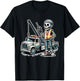 Halloween Skeleton Tow Truck Driver T-Shirt - T-Shirt | Black