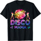 Disco Mama 70's Themed Disco Queen Vintage Seventies Costume T-Shirt - T-Shirt | Black