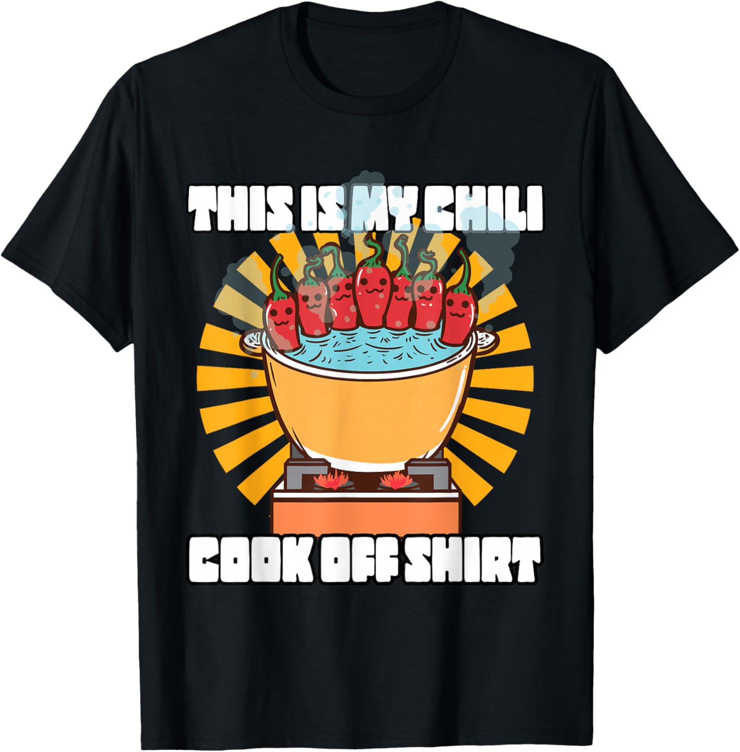 This Is My Chili Cook Off Shirt Chilli Pepper Hot And Spicy T-Shirt - T-Shirt | Black
