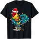 Rooster Santa Hat Christmas - Chicken Rooster Lover Xmas T-Shirt - T-Shirt | Black