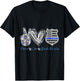 Peace Love Back The Blue Shirt Police Officer T-Shirt - T-Shirt | Black
