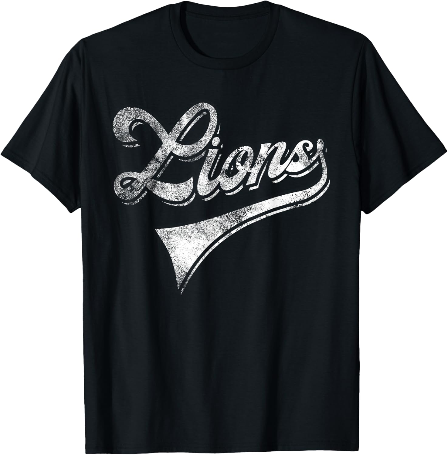 Lions School Sports Fan Team Spirit Mascot Vintage T-Shirt - T-Shirt | Black