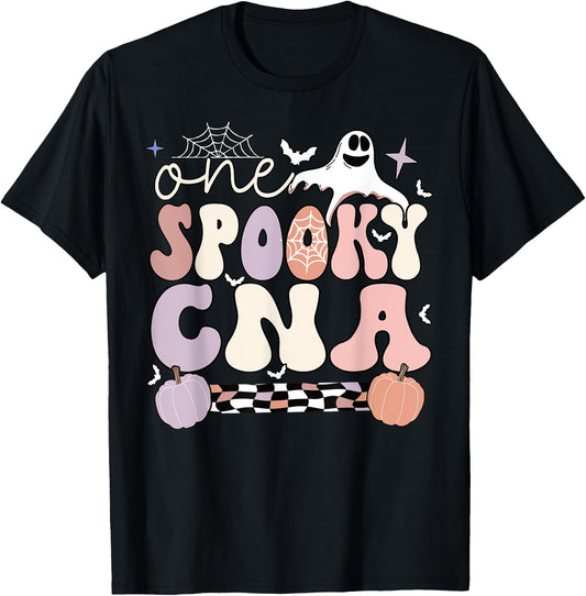 Spooky Certified Nursing Assistant Halloween CNA T-Shirt - T-Shirt | Black
