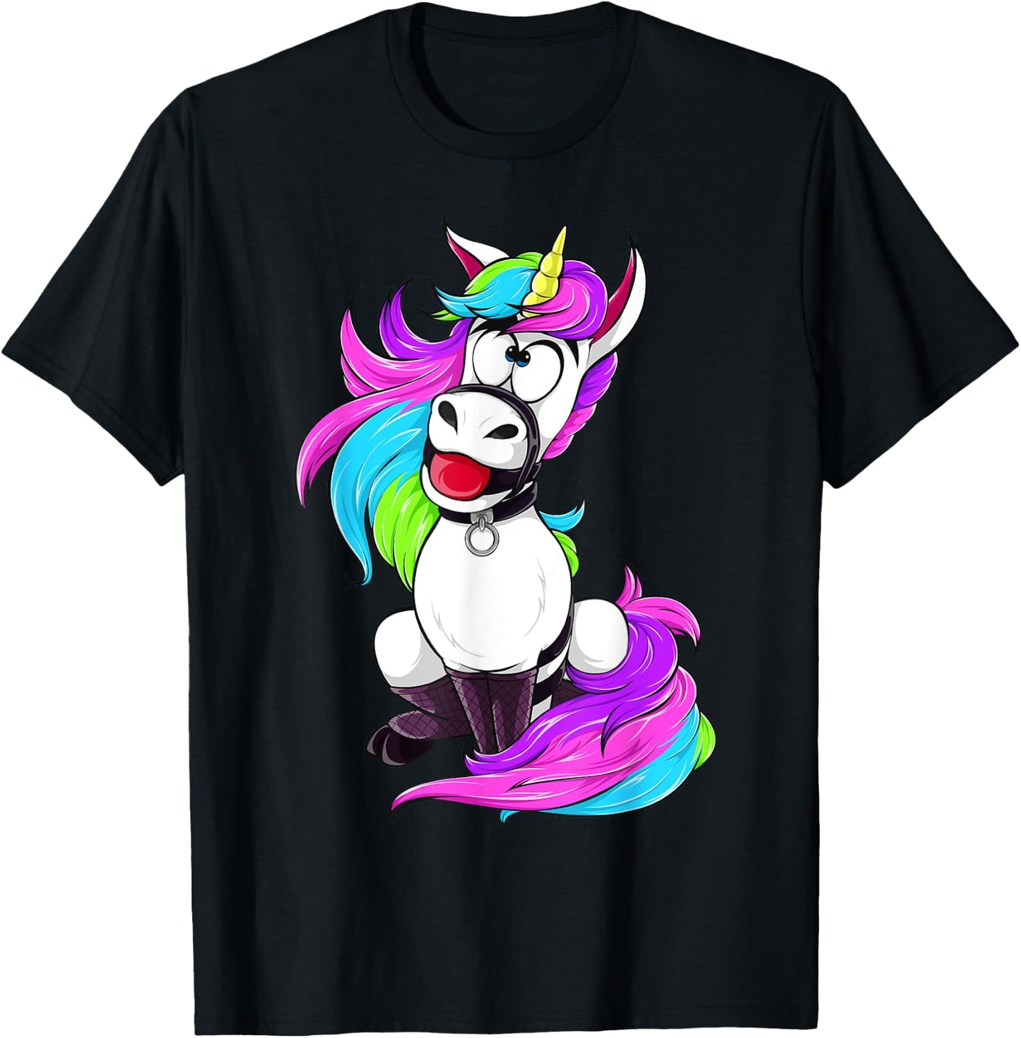 BDSM Unicorn | Bondage Shivari Humor T-Shirt - T-Shirt | Black