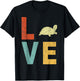 Love Tortoises Turtle Lover Funny Tortoise Quote Retro T-Shirt - T-Shirt | Black