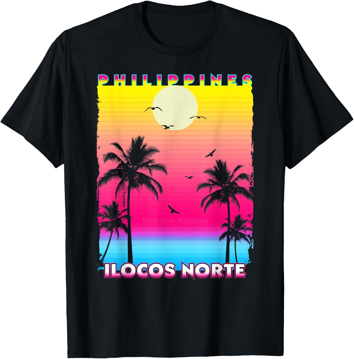 Ilocos Norte Philippines ilocano 90ss Vacations Filipino T-Shirt - T-Shirt | Black