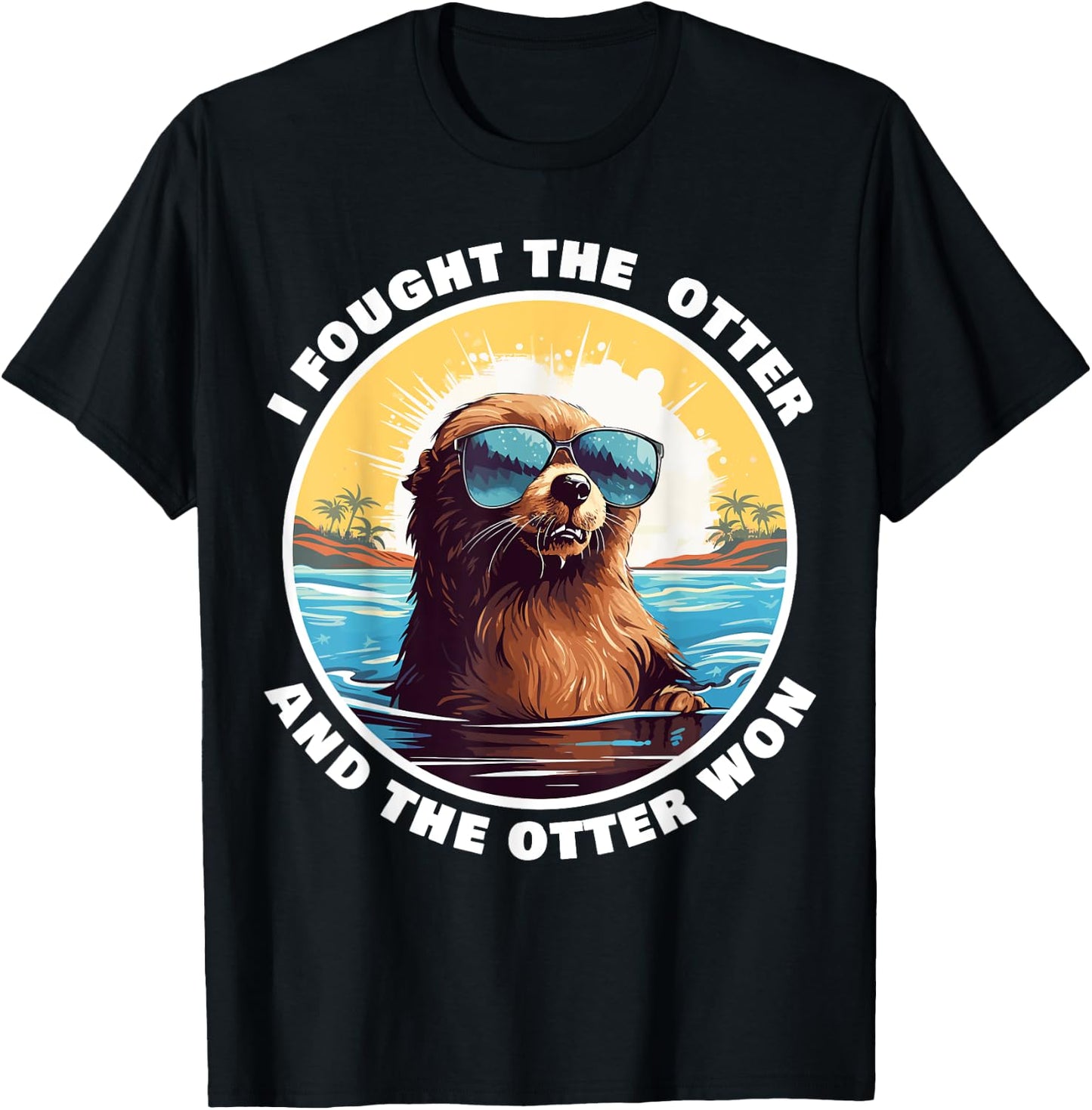 Otter 841 Surfing Otter 841 California Surf Board Otter 841 T-Shirt - T-Shirt | Black