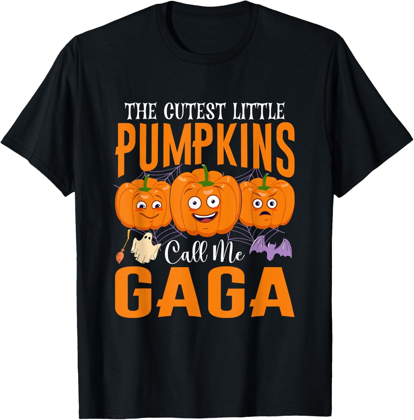 Halloween The Cutest Little Pumpkins Call Me Gaga Pumpkin T-Shirt - T-Shirt | Black