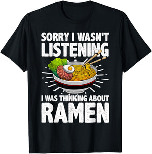Funny Ramen Design Women Ramen Noodles Soup Lovers T-Shirt - T-Shirt | Black
