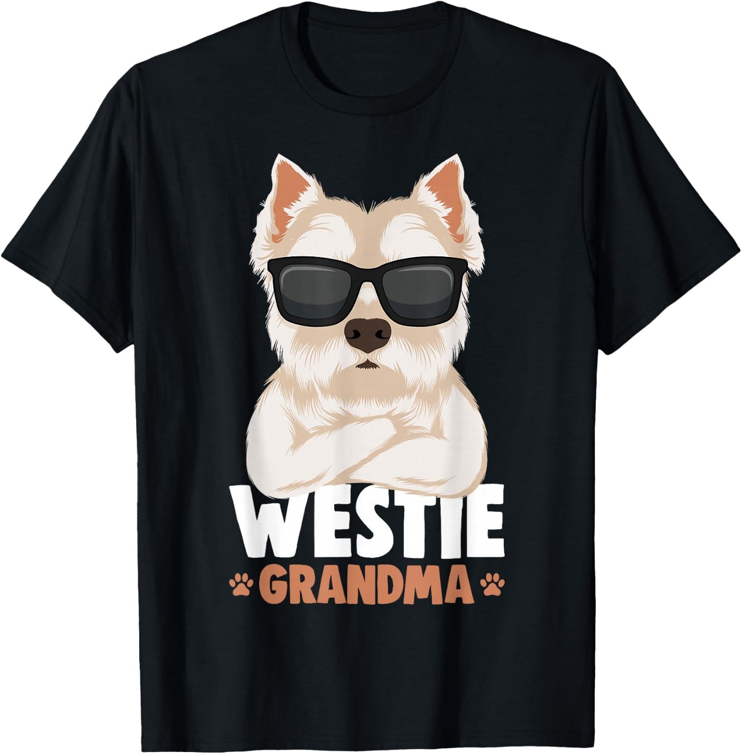 Westie Grandma West Highland White Terrier Dog Women T-Shirt - T-Shirt | Black