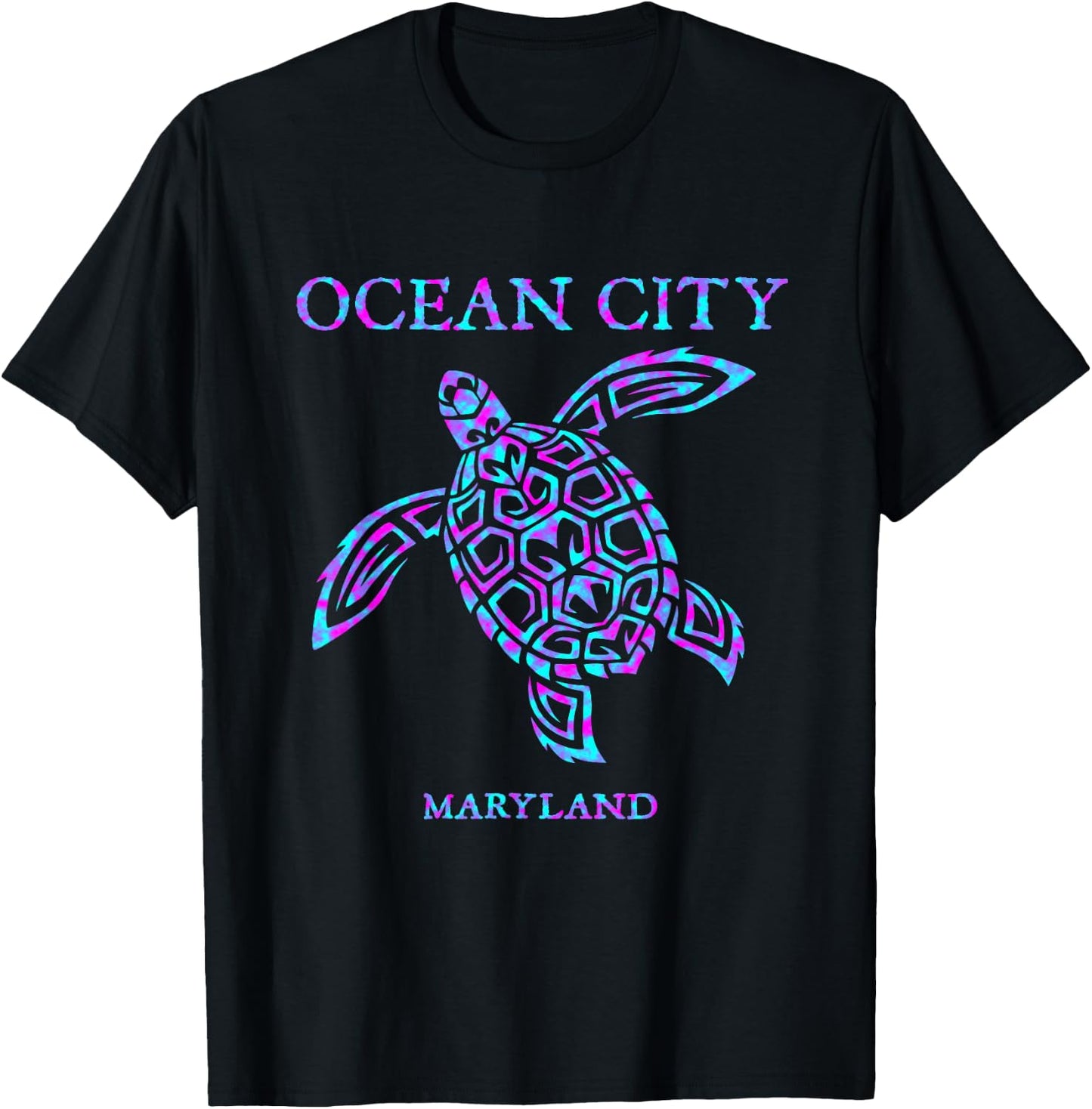 Ocean City Maryland Sea Turtle Boys Girls Toddler T-Shirt - T-Shirt | Black
