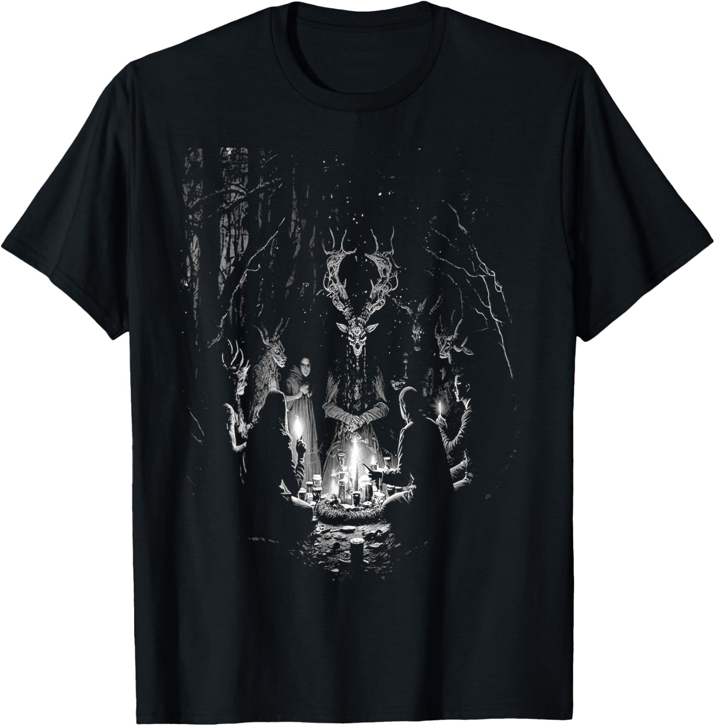 Witches Rituals with Baphomet Occult Witch Gothic Pagan Goth T-Shirt - T-Shirt | Black